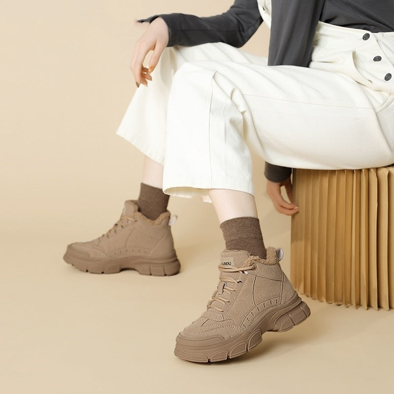 Warm Snow Boots Women's Non-slip Plus Velvet Thickened Martin Boots CJ