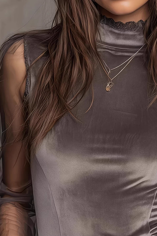 Commuter-friendly Versatile Lace-panelled Top 