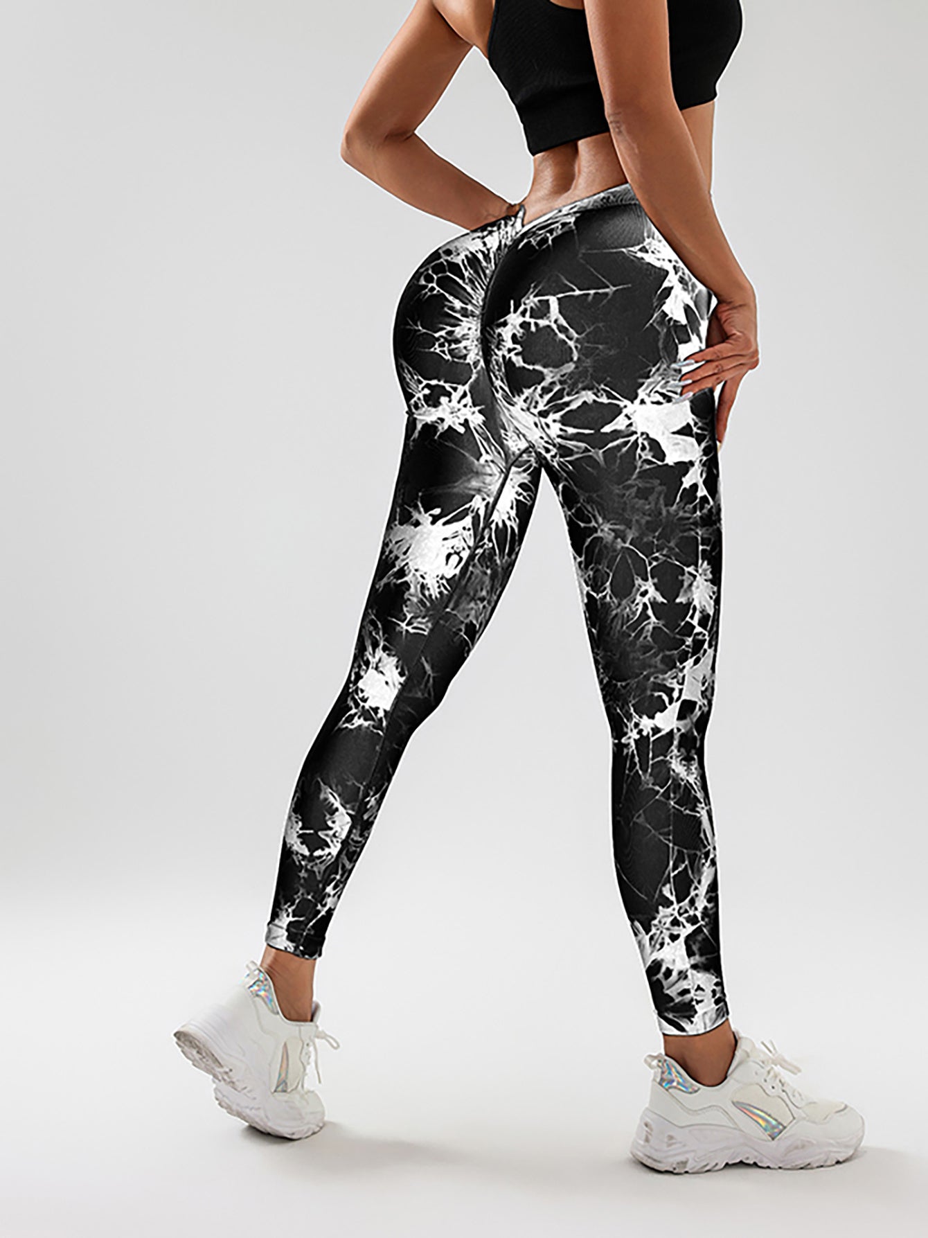 Tie Dye Slimming Yoga Leggings, Butt Lifting High Stretch Casual Fitness Yoga Pants, Women's Activewear FitiqueFit