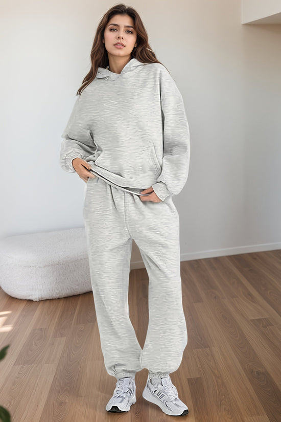 2025 Large Size New 2 Piece Outfits Lounge Hoodie Sweatsuit Sets Oversized Sweatshirt Baggy Fall Fashion Sweatpants With Pockets CJ US