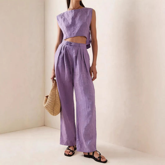 Breathable Comfortable Crew-neck Loose-fitting Casual Set 